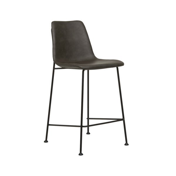 Cue Barstool – Vintage Grey PU/BK