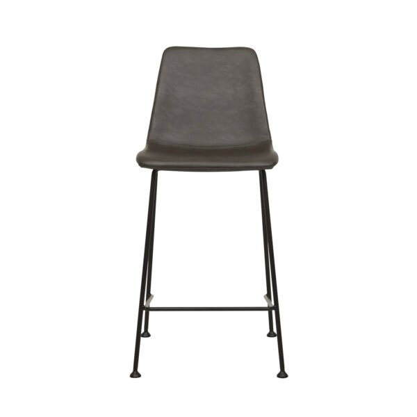 Cue Barstool – Vintage Grey PU/BK