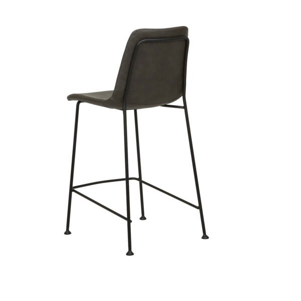 Cue Barstool – Vintage Grey PU/BK