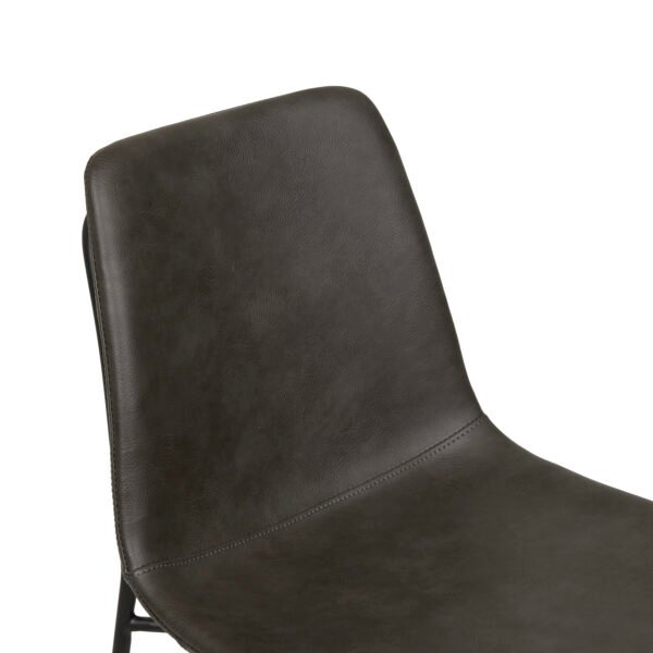 Cue Barstool – Vintage Grey PU/BK