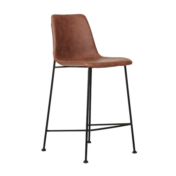 Cue Barstool – Vintage Tan PU/BK