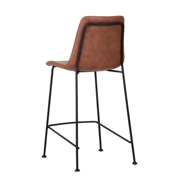 Cue Barstool – Vintage Tan PU/BK