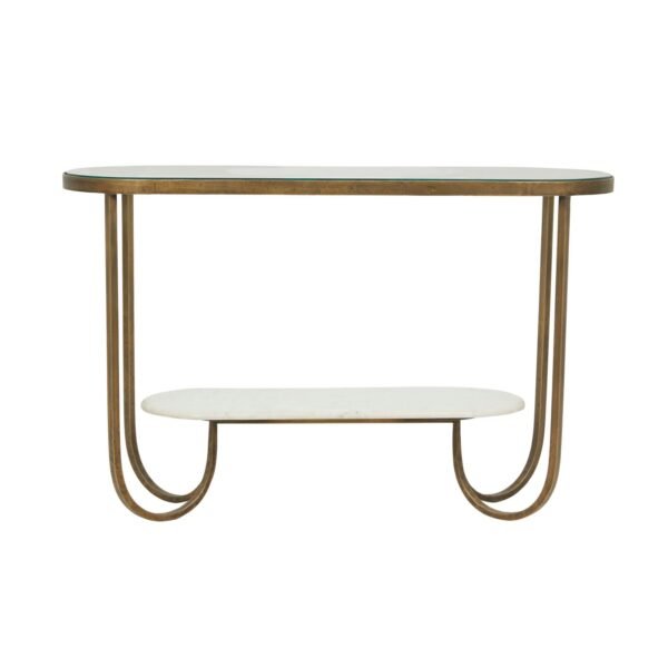 Amelie Curve Console-AntBrs/Wh
