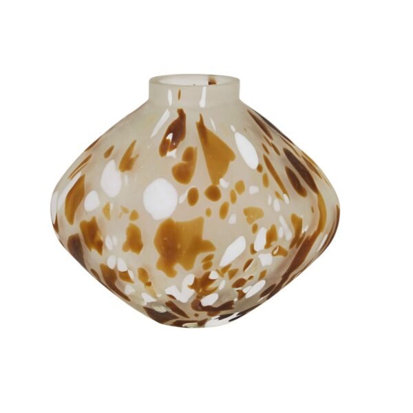 Boden Speckle Small Vase – Caramel/White
