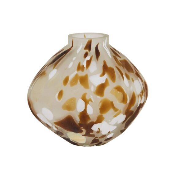Boden Speckle Small Vase – Caramel/White