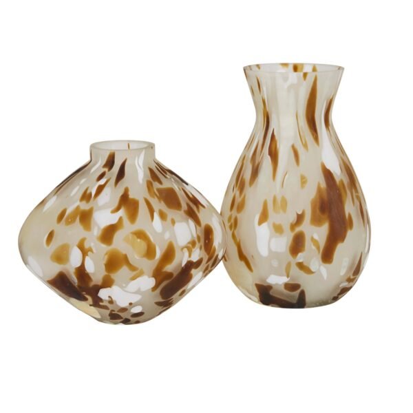 Boden Speckle Small Vase – Caramel/White
