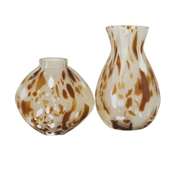 Boden Speckle Small Vase – Caramel/White