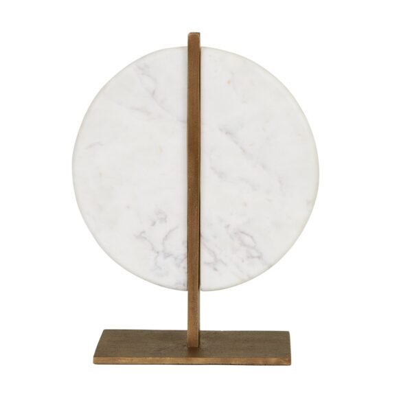 Harira Lg Disk Scul-White Marb