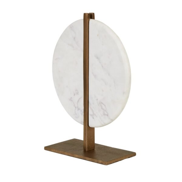 Harira Lg Disk Scul-White Marb