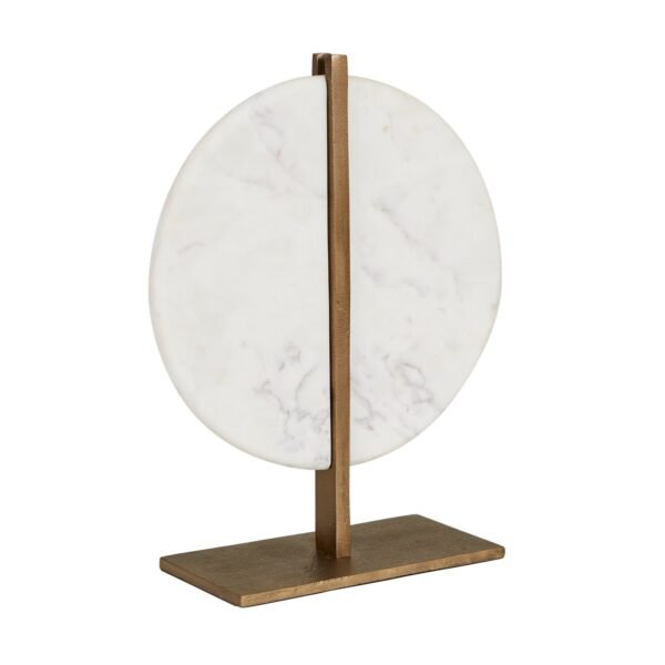 Harira Lg Disk Scul-White Marb
