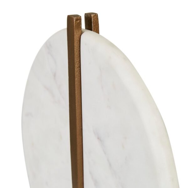 Harira Lg Disk Scul-White Marb