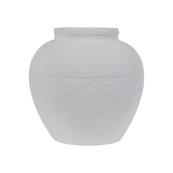 Lorne Panel Vase-Crater White