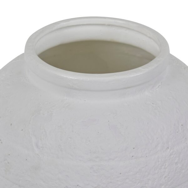 Lorne Panel Vase-Crater White