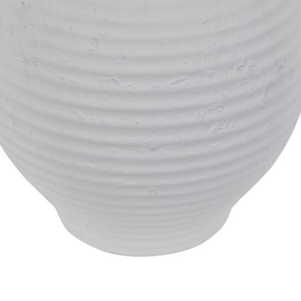 Lorne Ribbed Vase-CraterWh