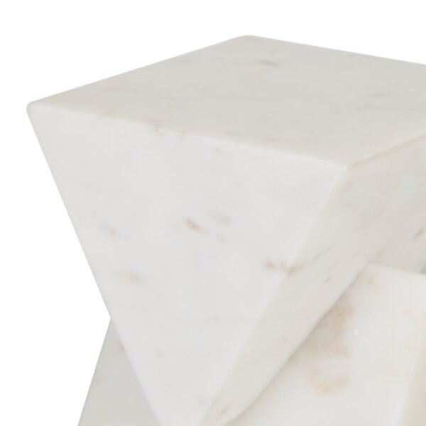Rufus Stack Large Sculpture- White Marble