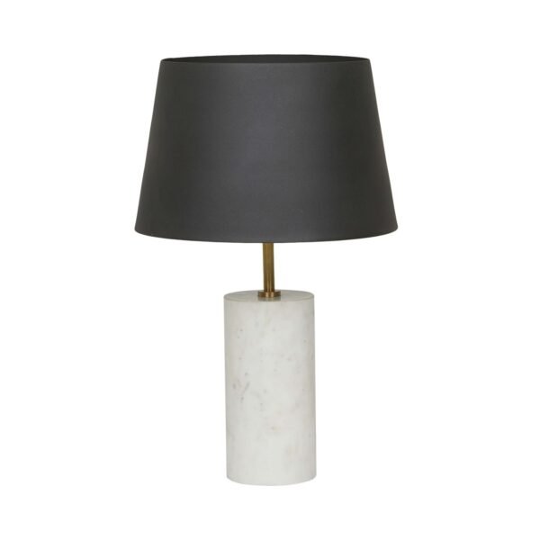 Easton Marble Tbl Lamp-Bk/Wh