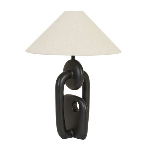 Emery Link Table Lamp – Black/Oat