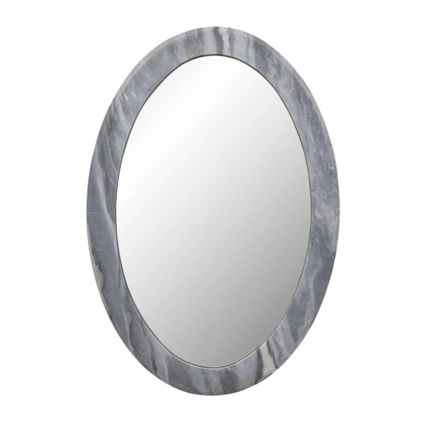 Rufus Oval Mirror -DarGry Mrbl