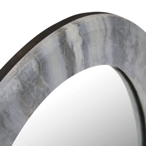 Rufus Oval Mirror -DarGry Mrbl