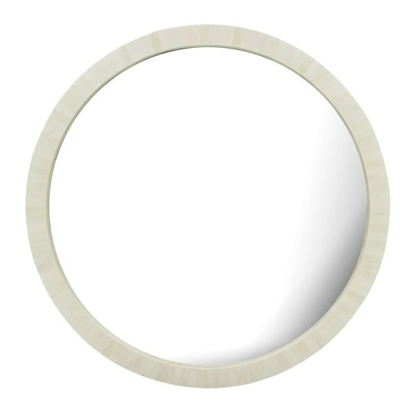 Taj Round Bone Mirror-Natural