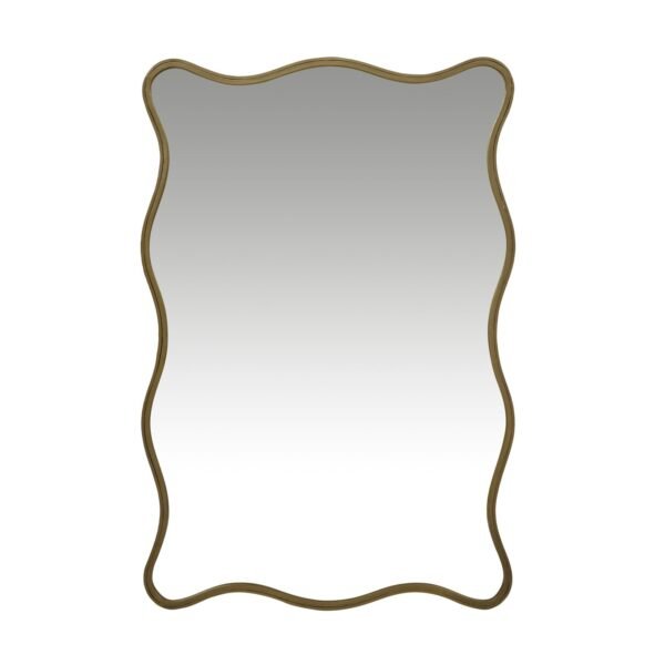 Verona Wave Mirror-Ant Brass