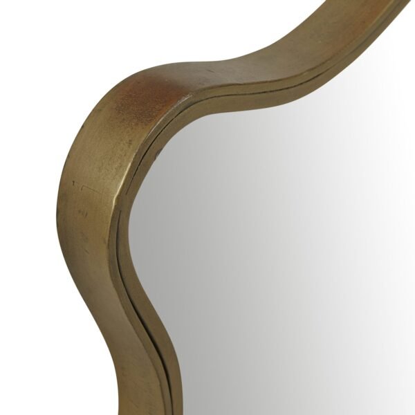Verona Wave Mirror-Ant Brass
