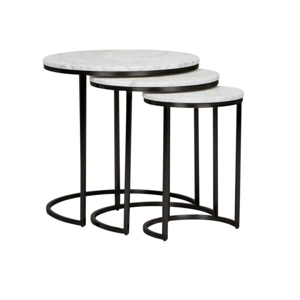 Elle Rnd Nest S3-Blk/MattWhite