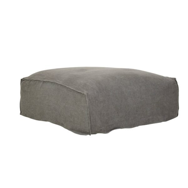 Cove Seamed Ottoman – Smoke Li