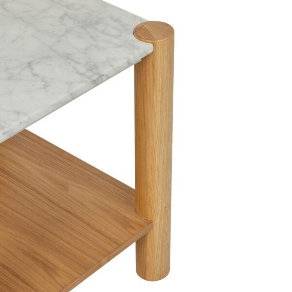 Artie Shelf Side Tbl-MtWh/NatAsh