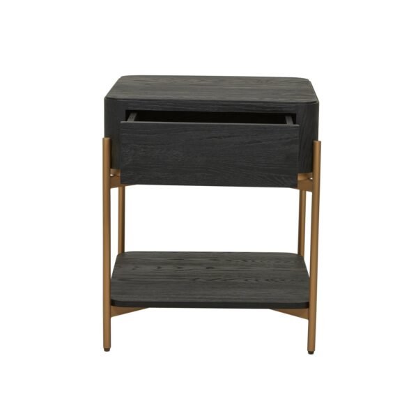 Wyatt Frame Bedside-MattBk/Gol