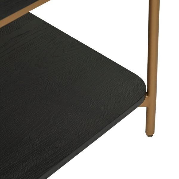 Wyatt Frame Bedside-MattBk/Gol