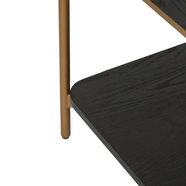 Wyatt Frame Bedside-MattBk/Gol