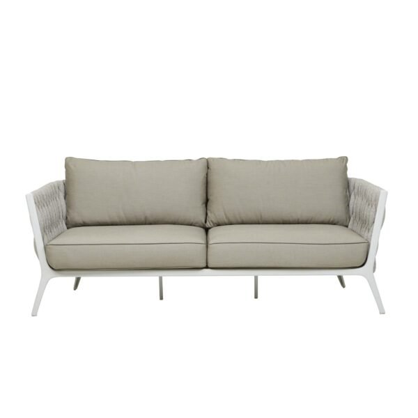 Livorno 3 Seater-White/Fossil
