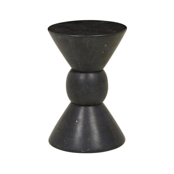 Elle Totem Stool-Black Marble