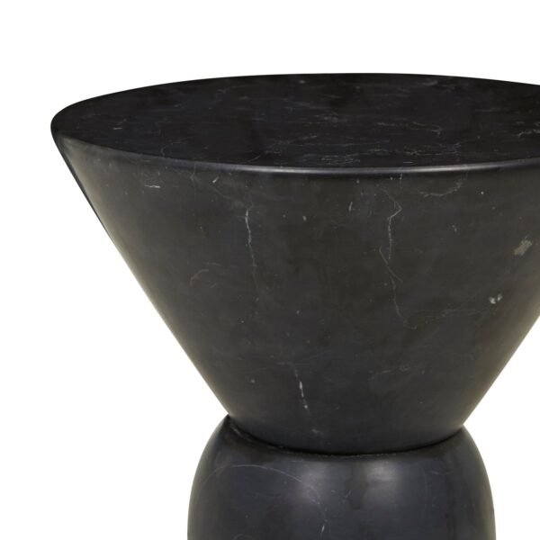 Elle Totem Stool-Black Marble