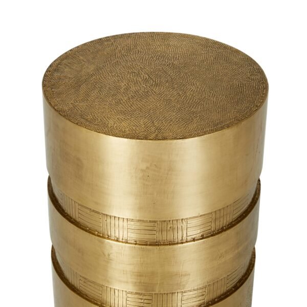 Taj Slice Metal Stool-AntBrass