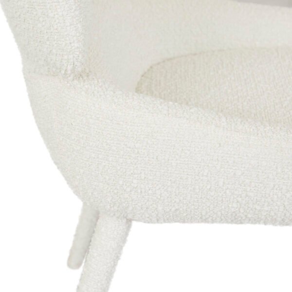 Nixon Arm Chair-Snow Boucle