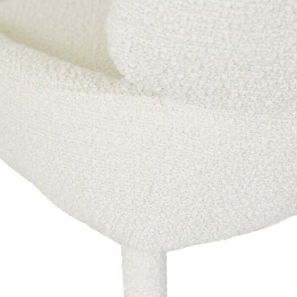 Nixon Arm Chair-Snow Boucle