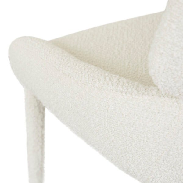 Nixon Arm Chair-Snow Boucle