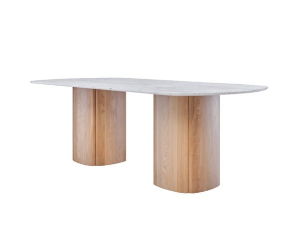 Sketch Tathra 8S DinTbl-White Marble/Lt Oak