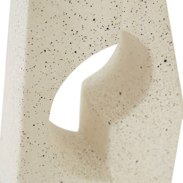 Emery Statue Table Lamp – White Speckle/Ivory