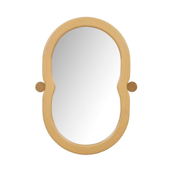 Trove Pinch Med Mirror-Natural/Brass