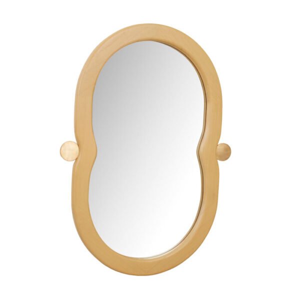 Trove Pinch Med Mirror-Natural/Brass