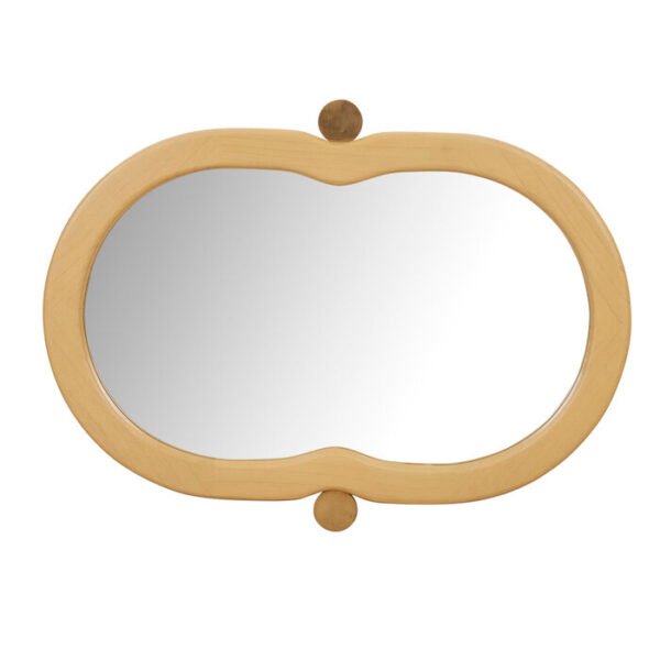 Trove Pinch Med Mirror-Natural/Brass
