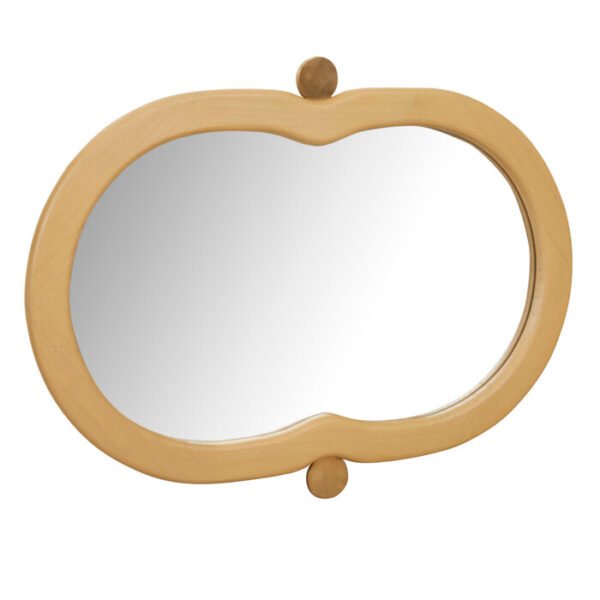 Trove Pinch Med Mirror-Natural/Brass